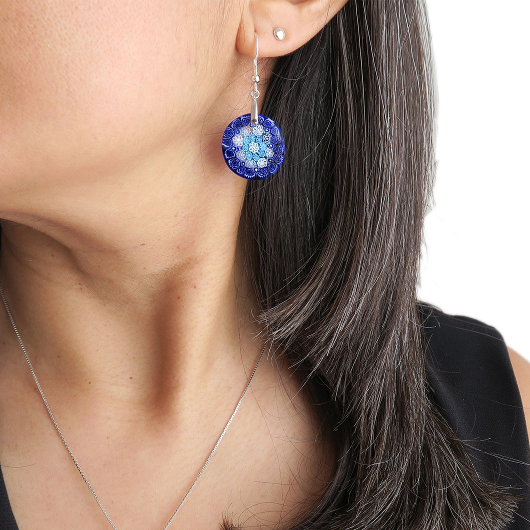 Multicolor Red round earrings Millefiori | Murano Glass Jewelry – Vianello  Nadia Murrine di Trebbi Davide